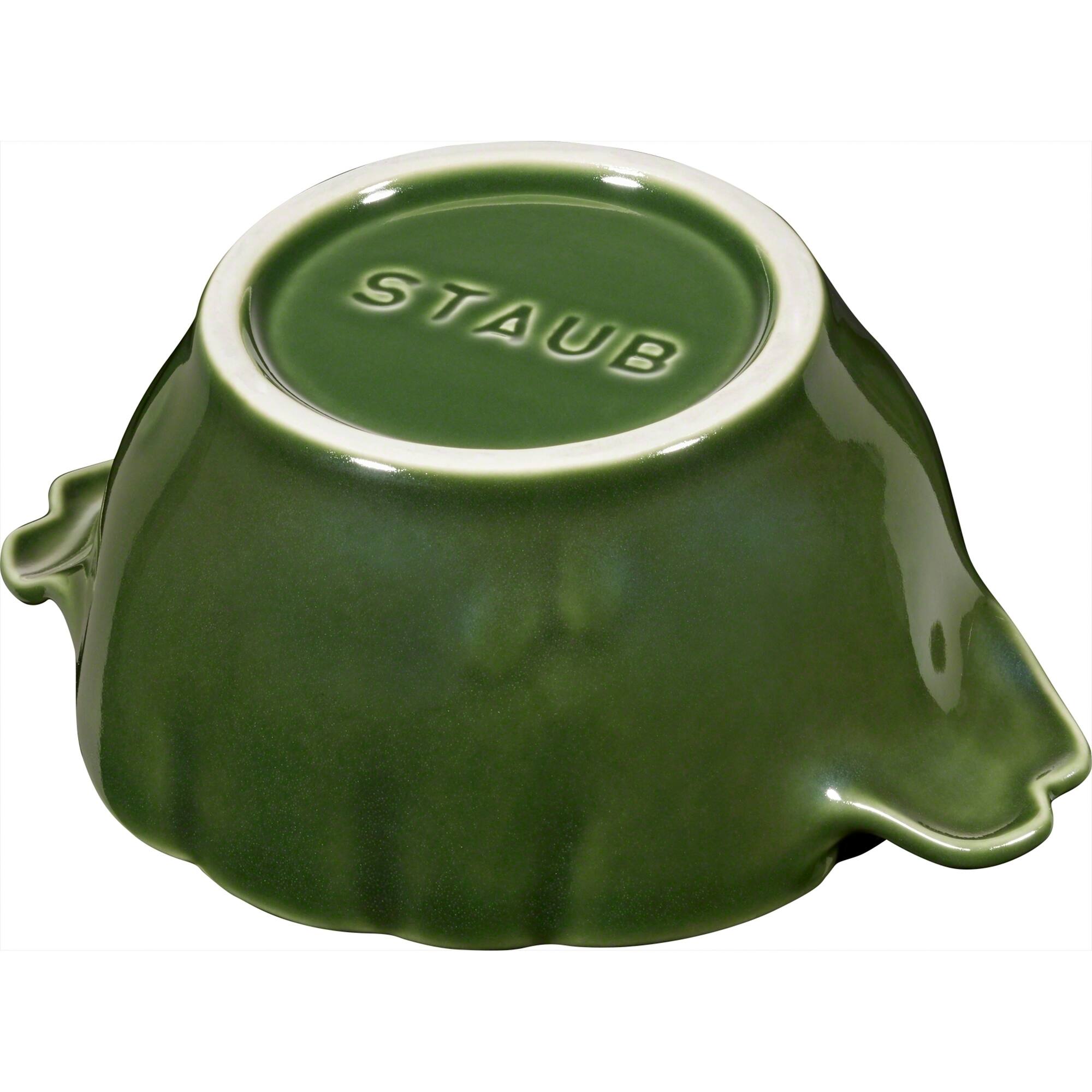 Alt View 2. Staub - Staub Ceramic 16-oz Petite Artichoke Cocotte - Basil - Basil.