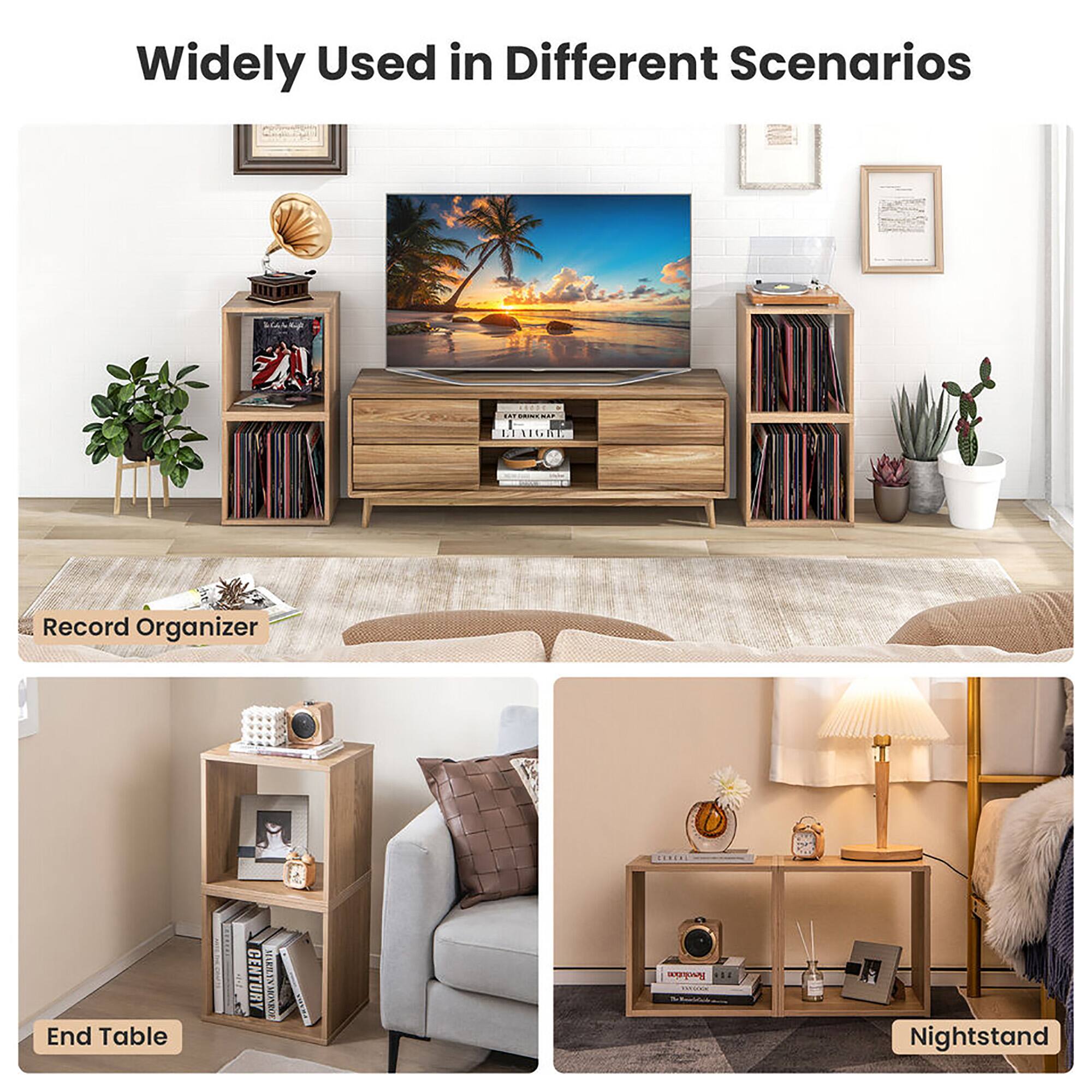 Widely Used in Different Scenarios: Record Organizer, End Table, Nightstand
