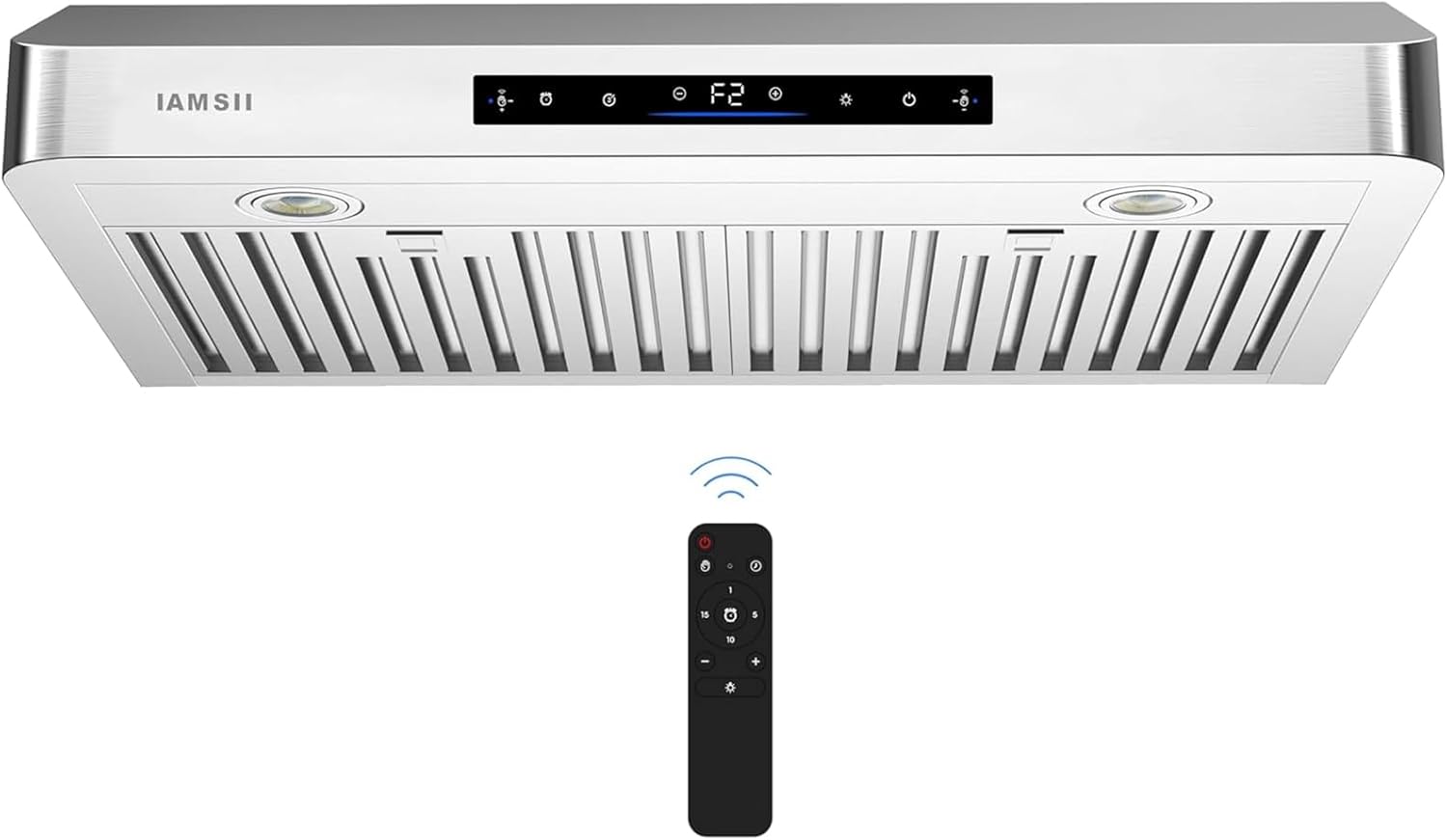 Front. Chery Life - 30 in. 900 CFM Under Cabinet Touch Control Stainless Steel Kitchen Range Hood with 4 Speed Exhaust Fan - Silver.