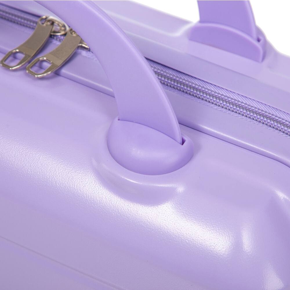 Alt View 1. Ropilly - 2 Piece Luggage Set 20 Inch Carry On Suitcase with 14 Inch Cosmetic Case ABS Hard Shell Spinner Wheels - Blue, Purple.