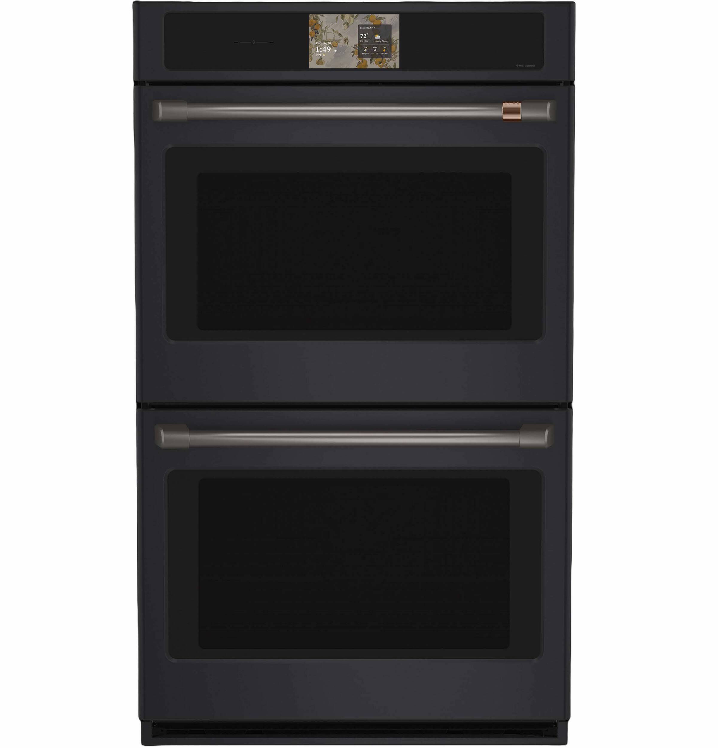 Alt View 16. Café - 30" Smart Built-In Double Electric Convection Wall Oven with Air Fry and Precision Cooking Modes - Matte Black.