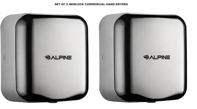 SET OF 2 HEMLOCK COMMERCIAL HAND DRYERS ALPINE ALPINE