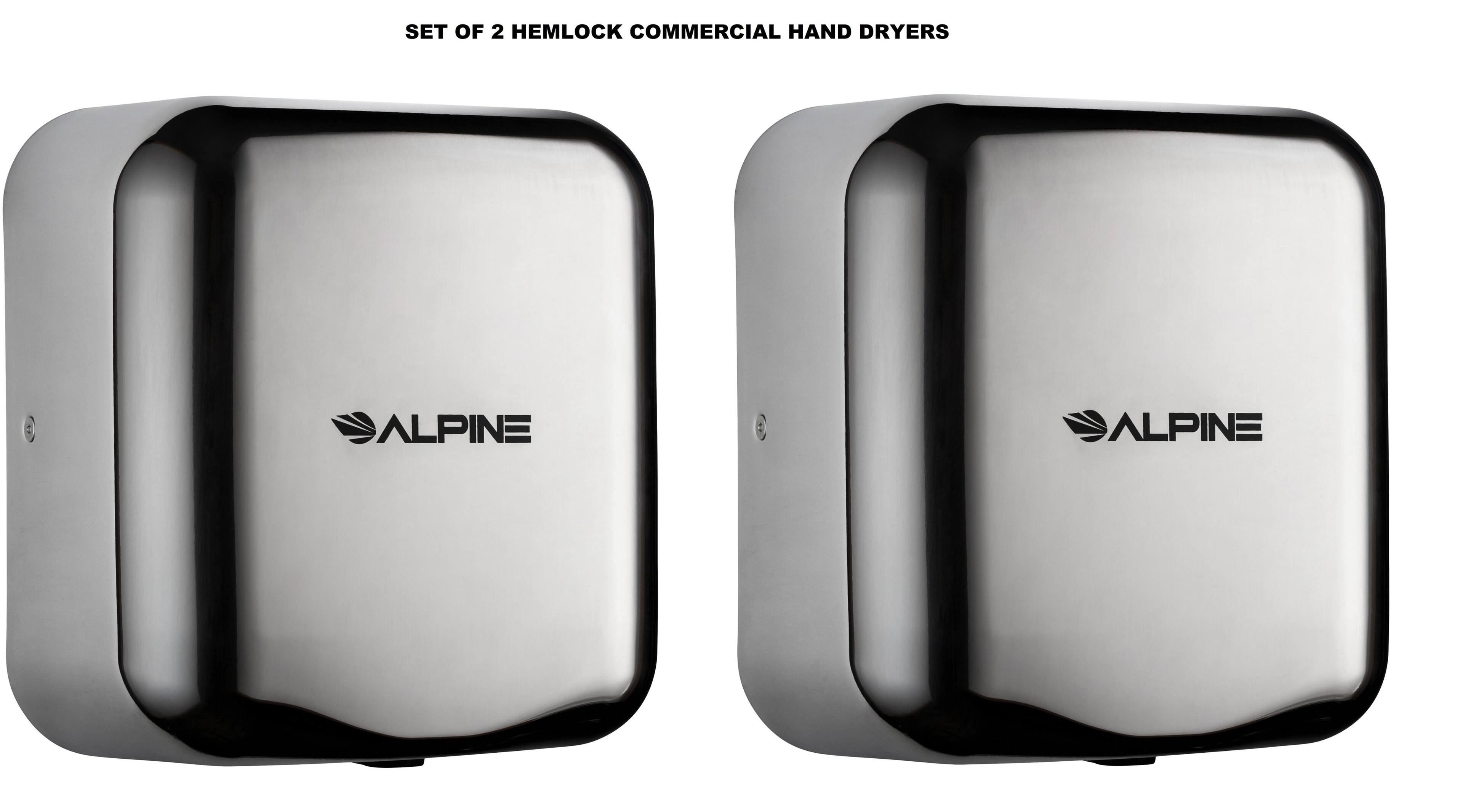 SET OF 2 HEMLOCK COMMERCIAL HAND DRYERS ALPINE ALPINE