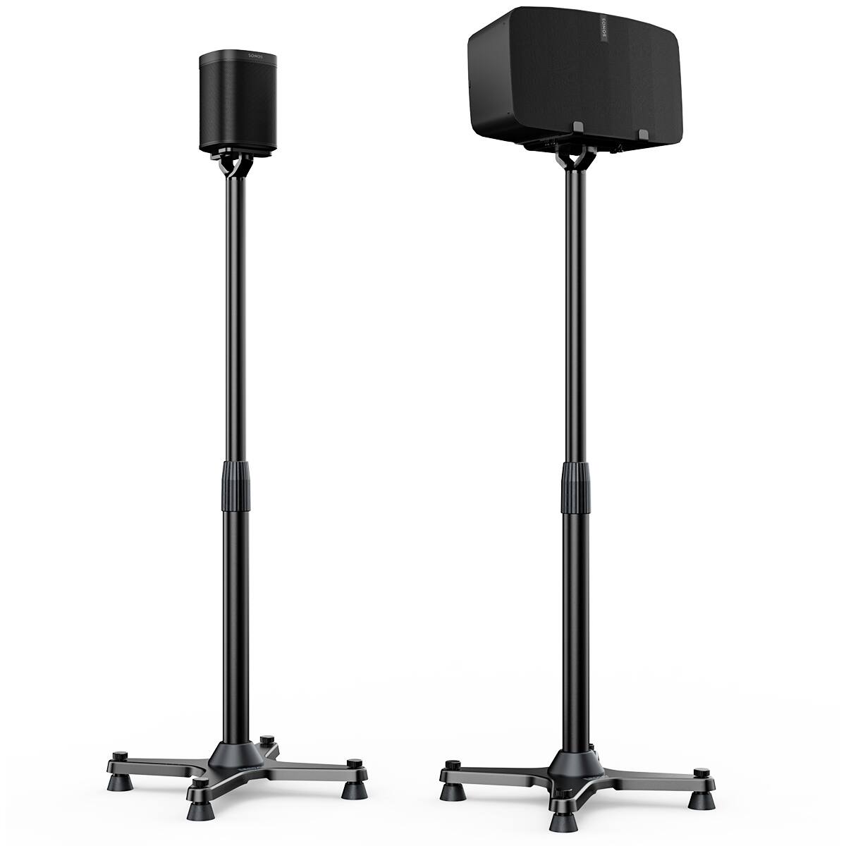 Angle. ErgoAV - Sonos Speaker Stands - Adjustable height - Black.