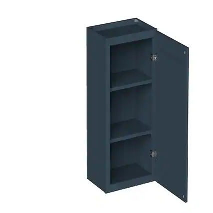 Front. Boyel Living - 18-in W x 30-in H x 12-in D Shaker RTA Kitchen Wall Cabinet with Soft-Close - Charcoal Blue.
