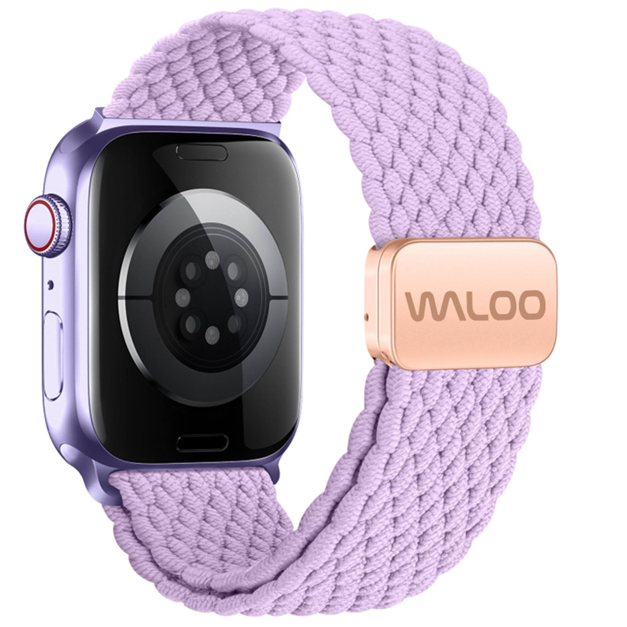 Alt View 7. Waloo - Magnetic Braided Nylon Loop Band - 40/41/42mm - Black - Black.