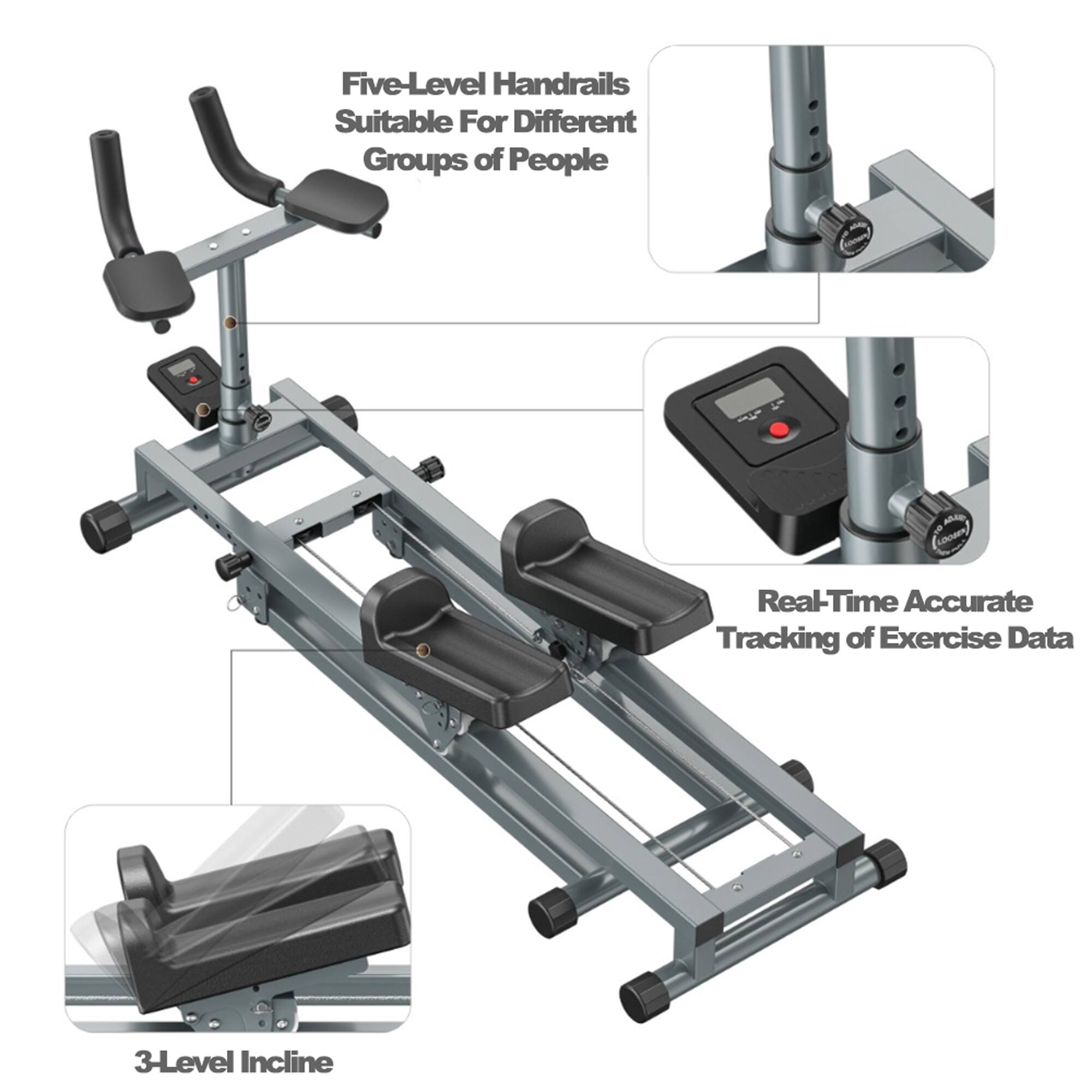 Five-Level Handrails Suitable For Different Groups of People  
Real-Time Accurate Tracking of Exercise Data  
3-Level Incline