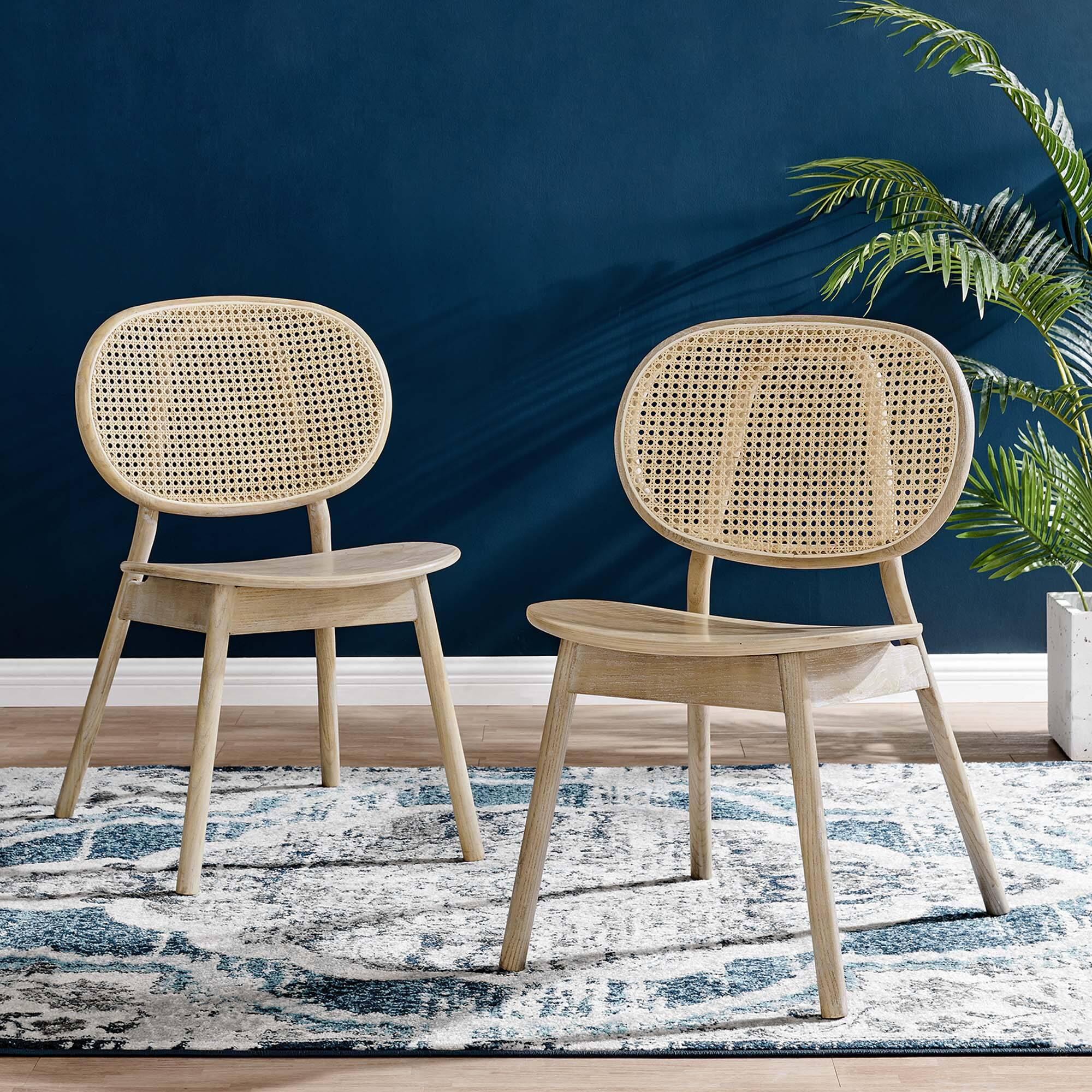 Alt View 5. Modway - Malina Wood Dining Side Chair Set of 2 by Modway - Gray.
