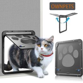 Ownpets - Cat Small Screen Locking Flap Door Magnetic Automatic Slide Protector