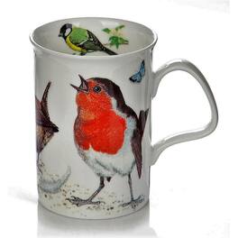 Jiallo - Roy Kirkham Lancaster Mug - Garden Birds Set of 2, Orange Color - Mutli color