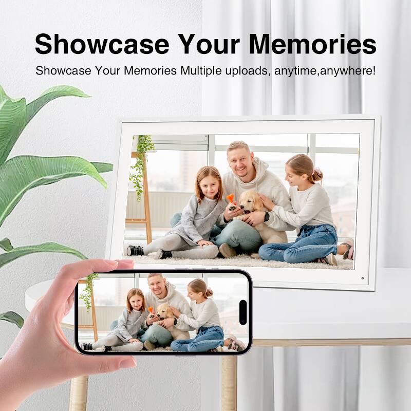 Showcase Your Memories  
Showcase Your Memories  
Multiple uploads, anytime, anywhere!