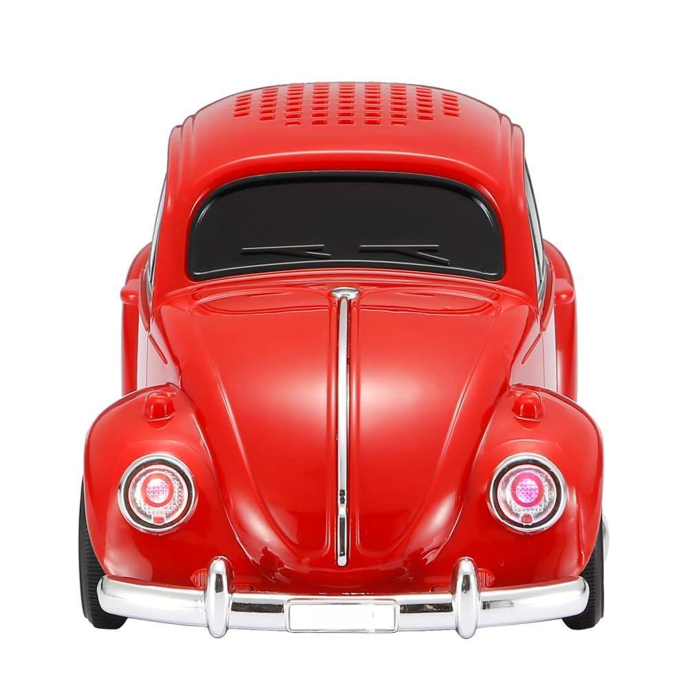 Back. Cedar Assembly - 1960 Retro Car Replica 3-inch Speakers Hands Free Link Built-in Microphone Fm Radio And Led Party Lights ... - Red.