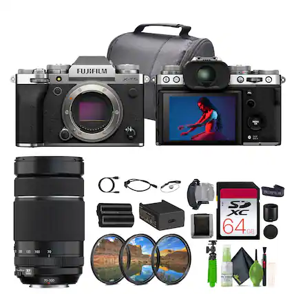 FUJIFILM X-T5 OGSO
- 3 D N SEELE TI
- a AEL MENU OK
- BACA EM
- S XC 64 GB
- FUJIFILM
- 200 135 100 70
- XF
- Som 70-300
- aginerde a LEAN