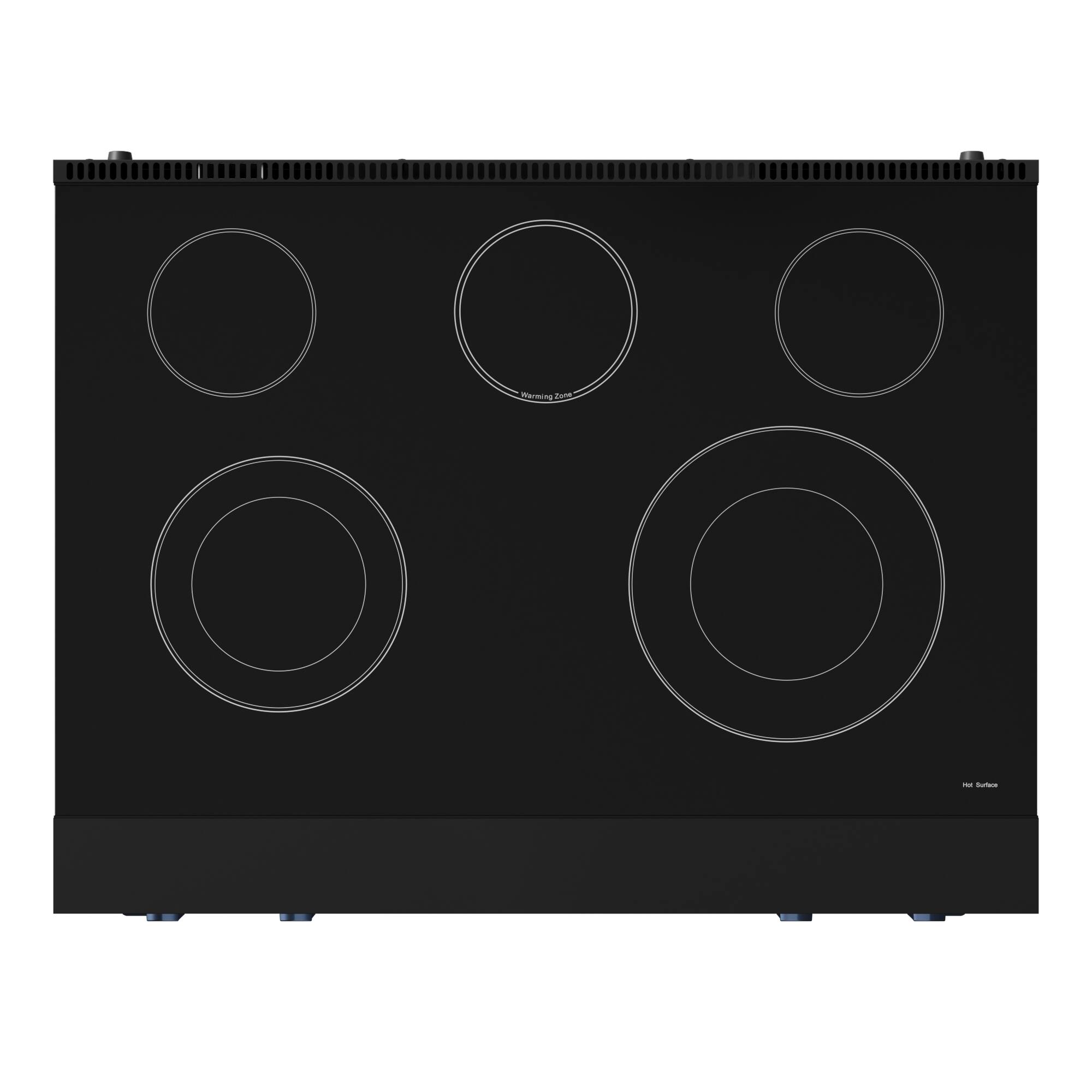 Alt View 2. Thor Kitchen - Gordon Ramsay Series by Thor Kitchen 6.0 Cu. Ft Freestanding Electric Range with Navy Blue Hardware - Black.