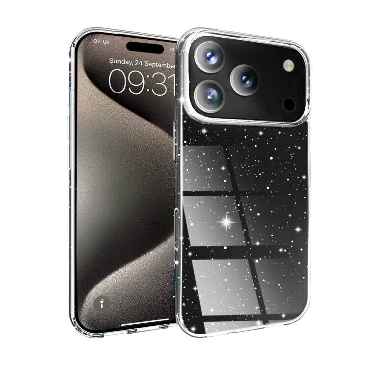 Entronix - Case for iPhone 17 Pro Max - Hard Back Protection - Glitter Clear