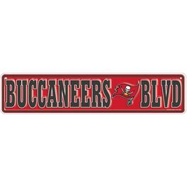 Fan Creations - Tampa Bay Buccaneers 4" x 18" Team Boulevard Metal Sign - Multicolor