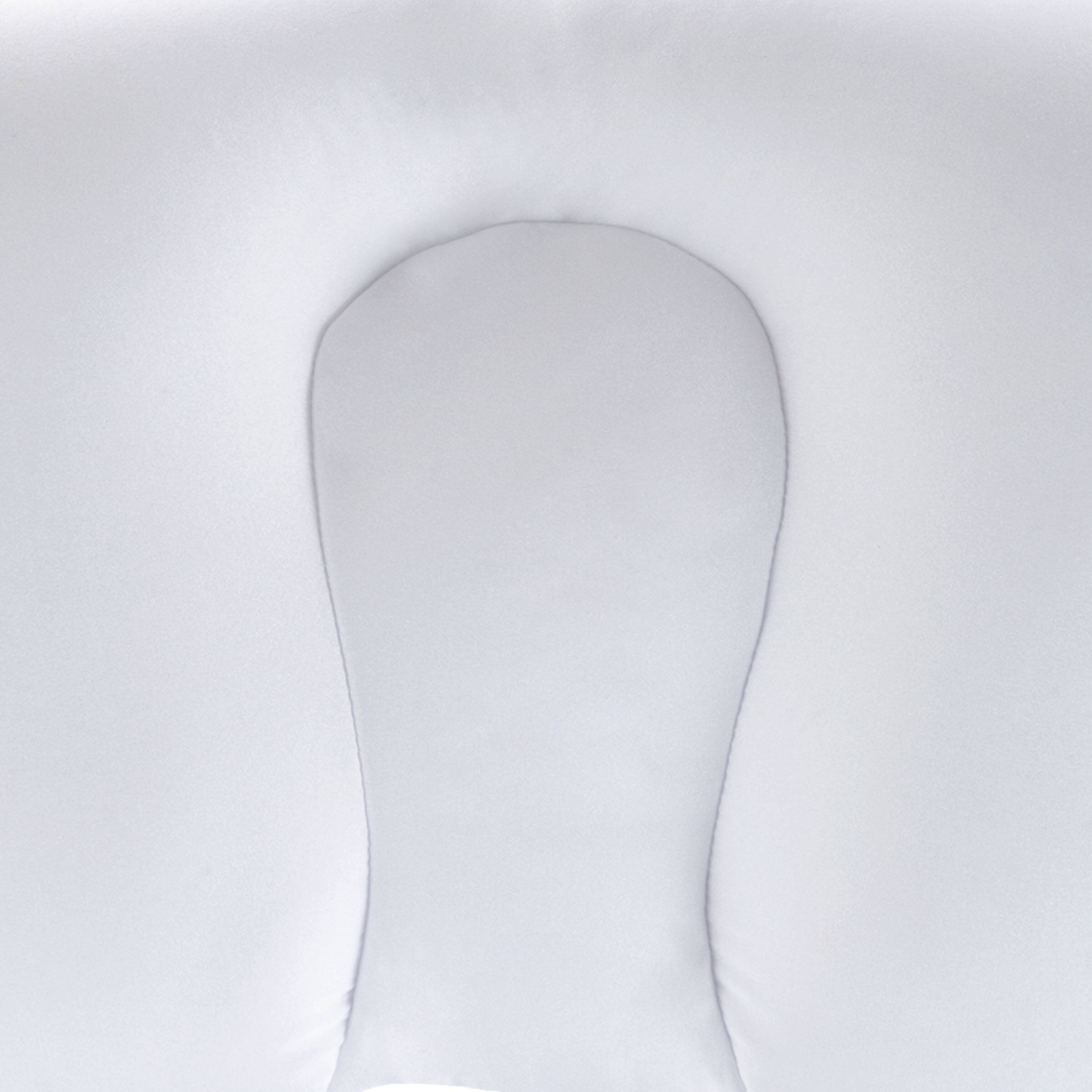 Left. Lavish Home - Ergonomic Microbead Pillow, White - White.