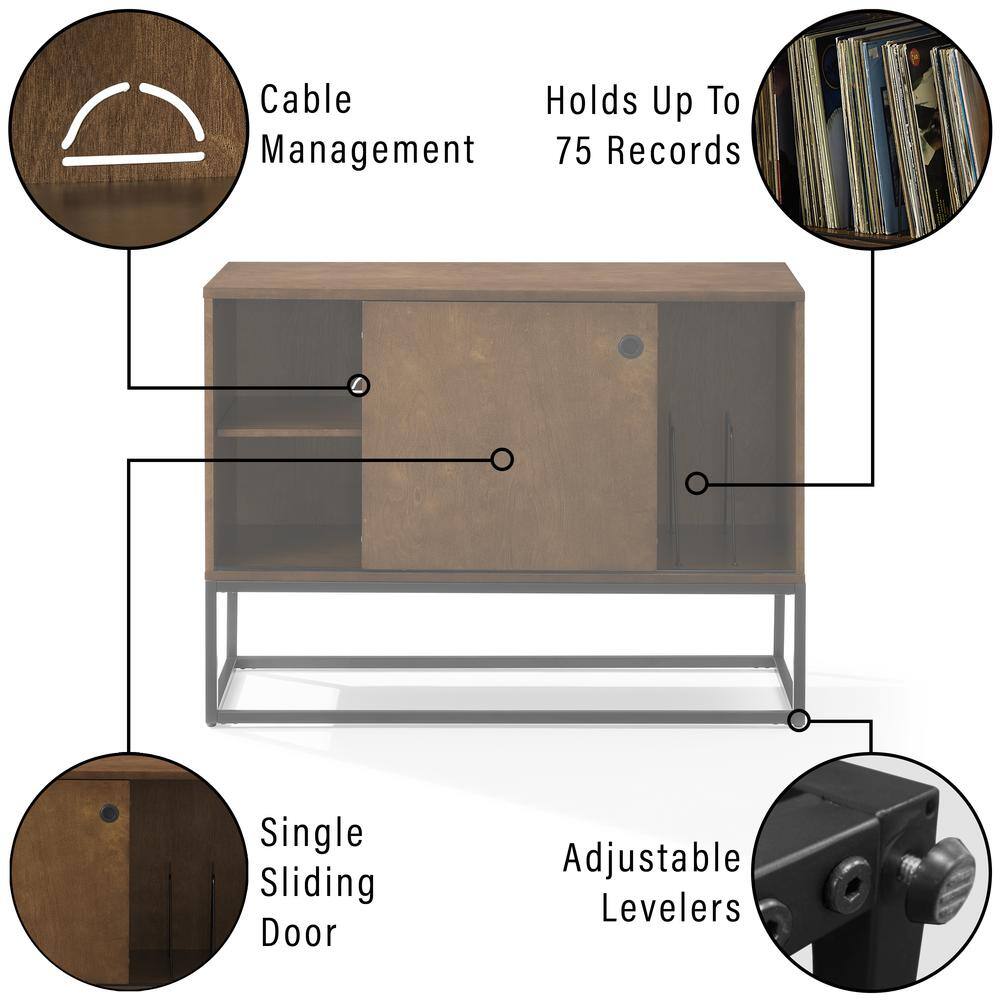 Cable Management  
Holds Up To 75 Records  
Single Sliding Door  
Adjustable Levelers