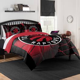 Sweet Home Collection - NBA Toronto Raptors Comforter & Pillow Sham Set- Full/Queen - Multicolored