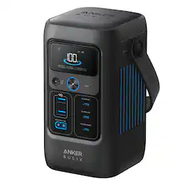 Anker - SOLIX C200X DC Portable Power Station 192Wh(60,000mAh)/200W Power Bank Station for Outdoor Camping,Traveling&Emergencies (192 Wh Capacity) - Black