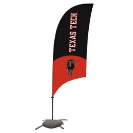Victory Corps - Texas Tech Red Raiders 7.5' Two-Tone Razor Feather Stake Flag with Base - Multicolor