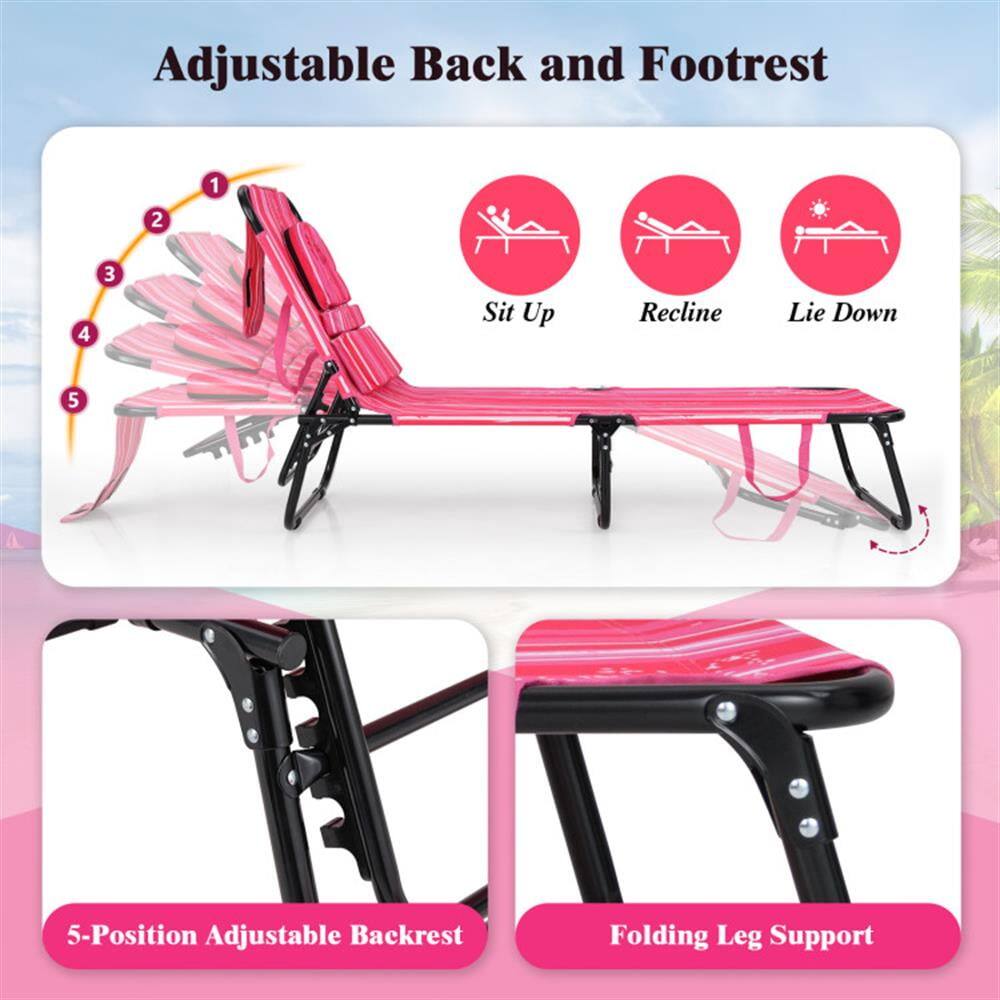 Adjustable Back and Footrest

1. Sit Up
2. Recline
3. Lie Down

5-Position Adjustable Backrest
Folding Leg Support