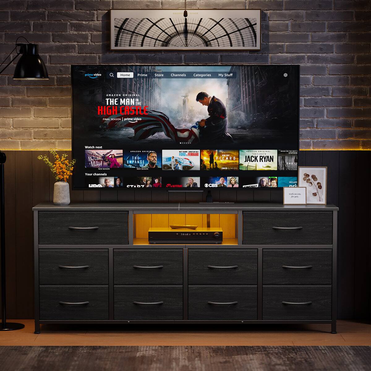 SOSCR no view Home Prime Store Channels Categories My Stuff AMAZON ORIGINAL THE MAN IN THE HIGH CASTLE FINAL SEASON prime video : Watch mek e Miad - ......  THE EMPANSE - : I  FERRARI | | I | -- PICARD JACK RYAN a .NE Your channels UDA CTD7 SUAWTIME CBS SOK - nr 0.d. ....