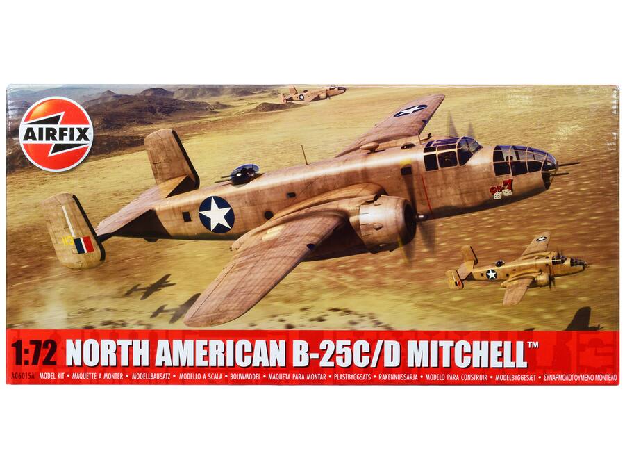Map Model Kit Level 3 Model Kit North American B 25C/D Mitchell Bomber Aircraft with ...