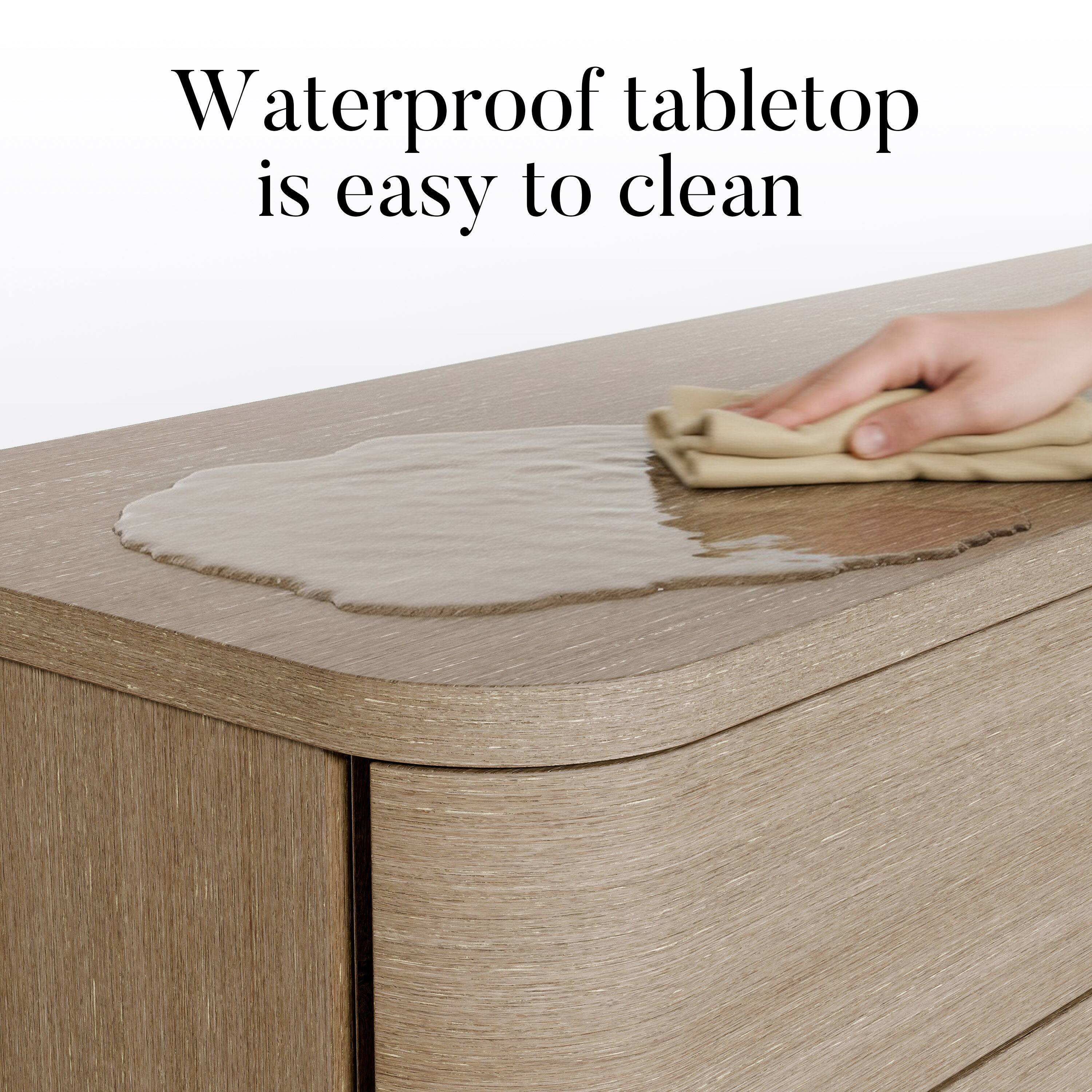 Waterproof tabletop is easy to clean