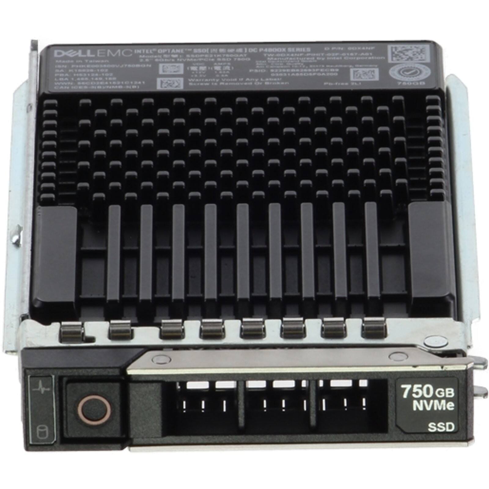 INTEL OPTANE SSD IN - I DC P4800X SERIES  
DELL EMC  
FSID PRA 318.18  
LEA  
Warranties  
Acy -.-.  
C0184183012  
SIE  
RROVE  
CR FNs 5008  
O  
750GB NVMe SSD
