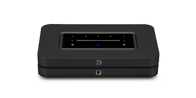 Front. Bluesound - NODE Wireless Hi-Res Music Streamer with ESS Sabre HiFi DAC - Black.