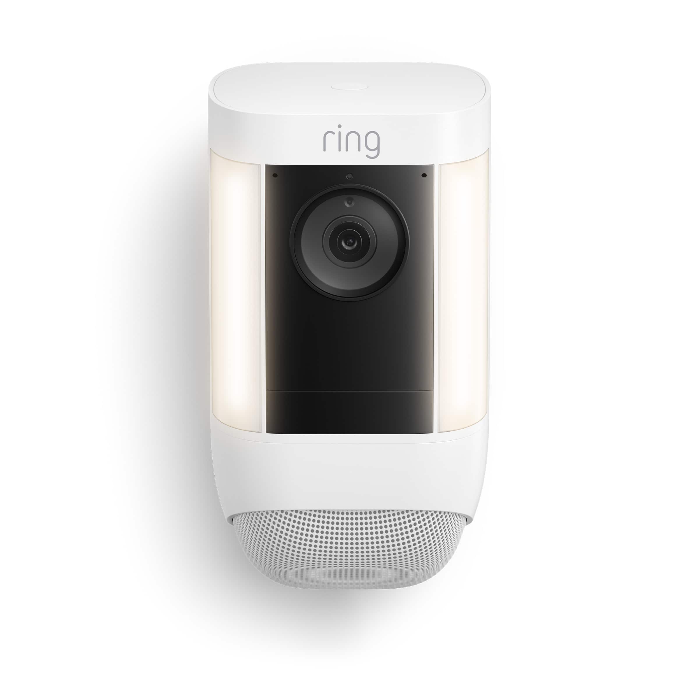 Alt View 17. Ring - Spotlight Cam Pro, Battery with 2K Video and Ring Vision, LED Lights, Dual-Band Wifi, and 3D Motion Detection - White.