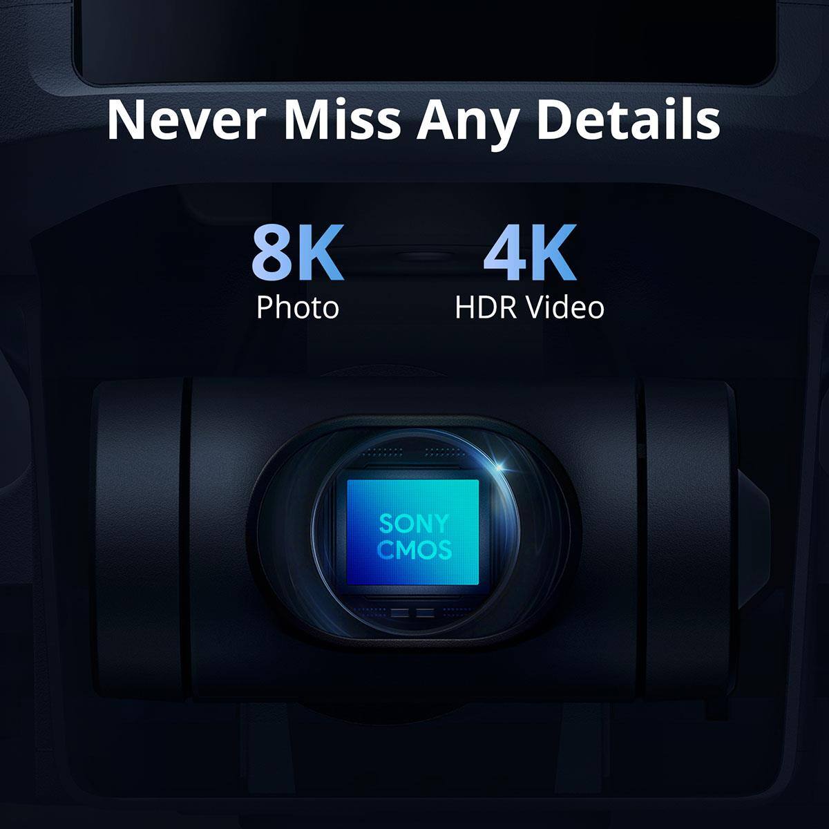 Never Miss Any Details  
8K Photo  
4K HDR Video  
SONY CMOS