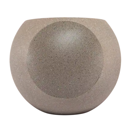 Front. Victrola - Victrola Zen Outdoor Bluetooth Solar Speaker - Stone.