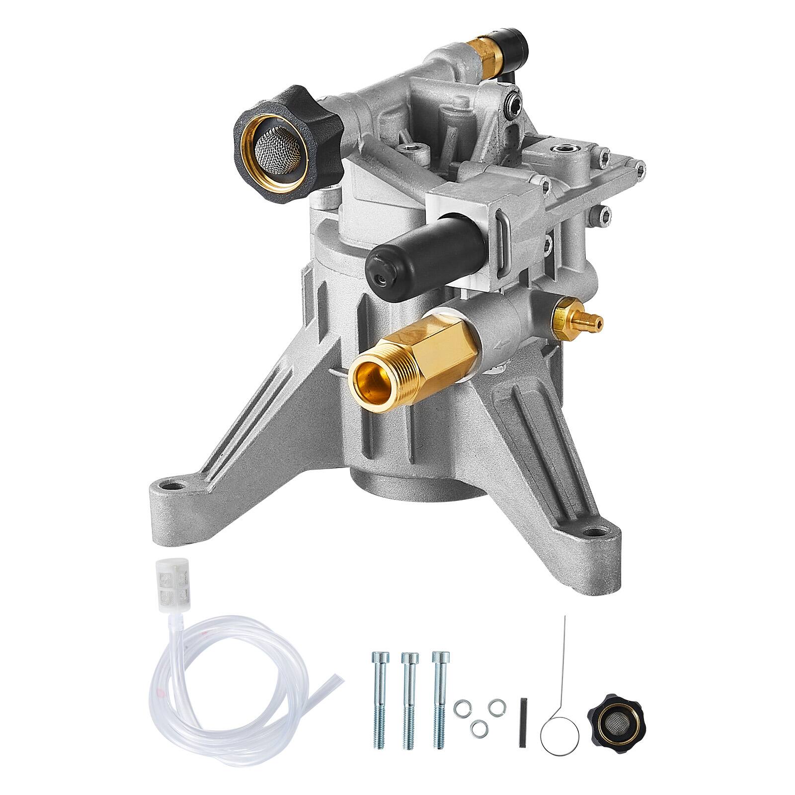 Alt View 5. VEVOR - Pressure Washer Pump, 7/8" Shaft Vertical, 2400 PSI, 2.5 GPM, Replacement Power Washer Pumps Kit with Hardware - Silver.