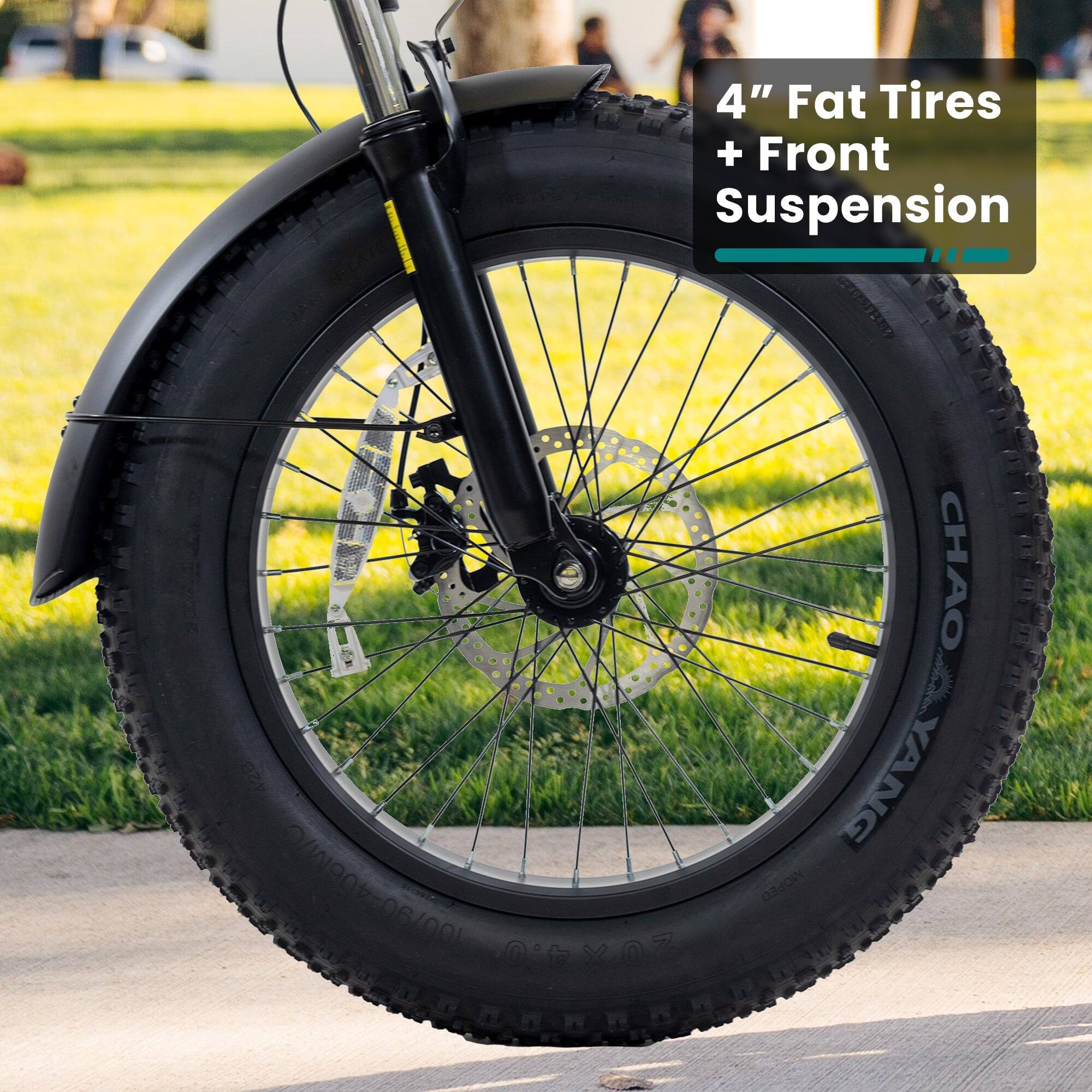 4" Fat Tires + Front Suspension