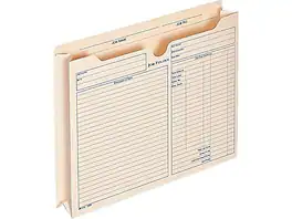 Adams - Pre-Printed Heavy Duty Reinforced File Pocket, 2" Expansion, Letter Size, 15/Pack - Manila