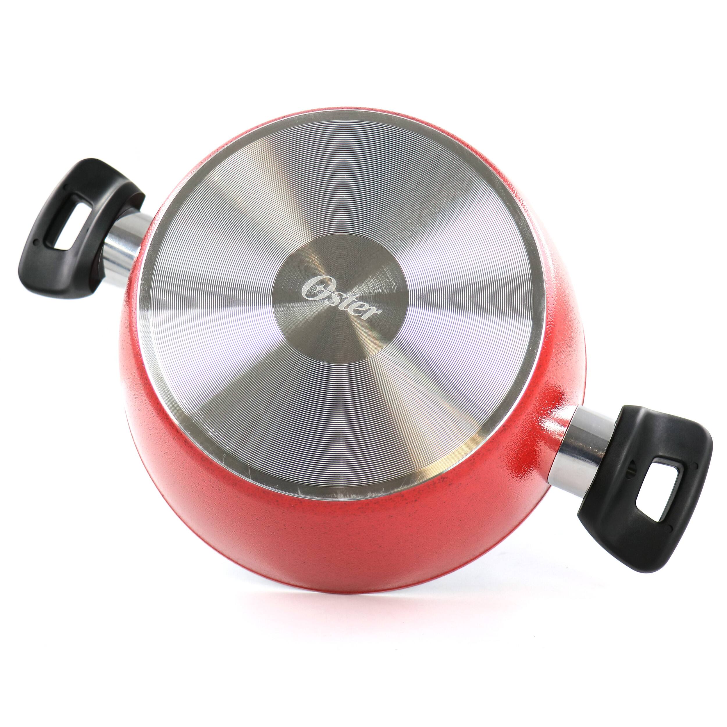 Alt View 3. Oster - Oster Claybon 4.3 Quart Dutch Oven With Lid in Speckled Red - Red.