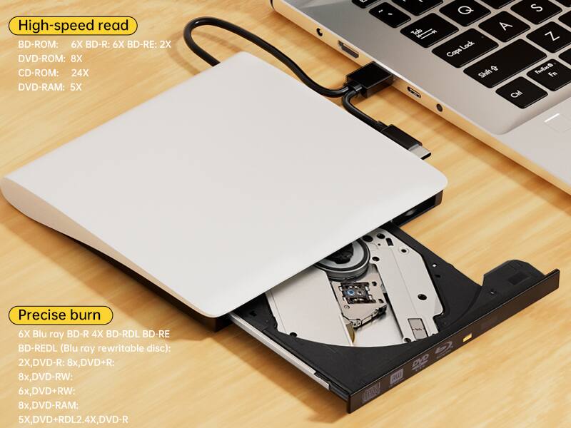 High-speed read  
BD-ROM: 6X  
BD-R: 6X  
BD-RE: 2X  
DVD-ROM: 8X  
CD-ROM: 24X  
DVD-RAM: 5X  

Precise burn  
6X Blu-ray BD-R  
4X BD-RDL  
BD-RE  
BD-REDL (Blu-ray rewritable disc): 2X  
DVD-R: 8X  
DVD+R: 8X  
DVD-RW: 6X  
DVD+RW: 8X  
DVD-RAM: 5X  
DVD+RDL: 2.4X  
DVD-R