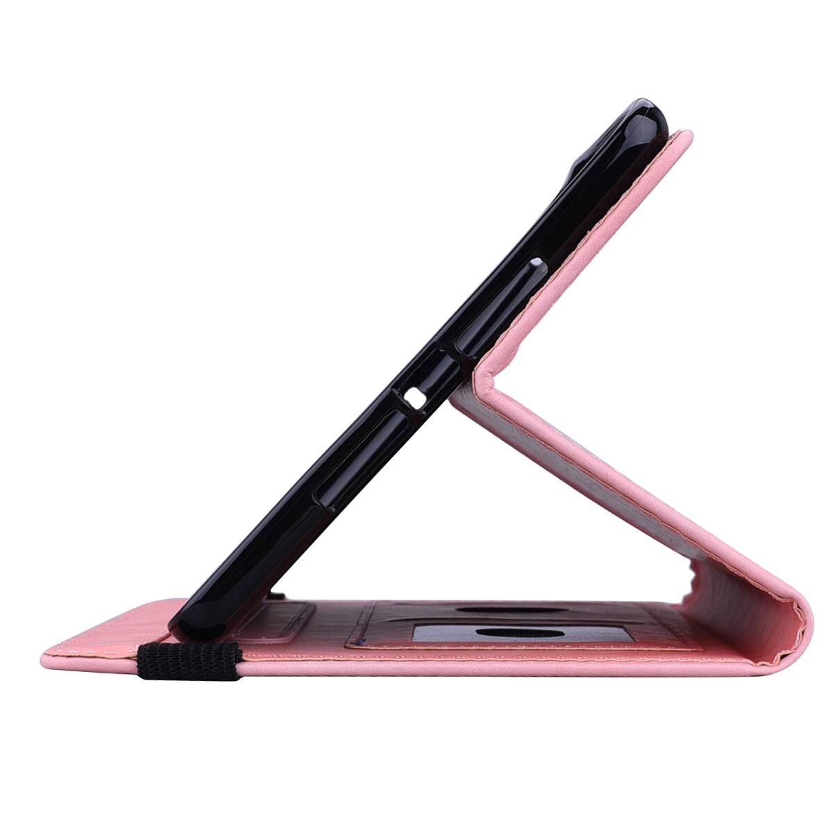 Alt View 3. Dteck - Case for Samsung Galaxy Tab S10 Ultra & S9 Ultra & S8 Ultra (X920/X910/X900),Shockproof Embossed PU Leather Folio Cover - Pink.