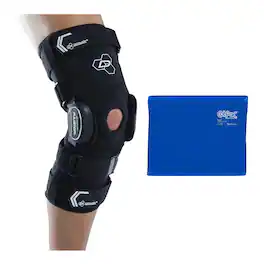 DonJoy - Performance BIONIC FULLSTOP Knee Brace ( Extra Large) and Ice Pack - Black
