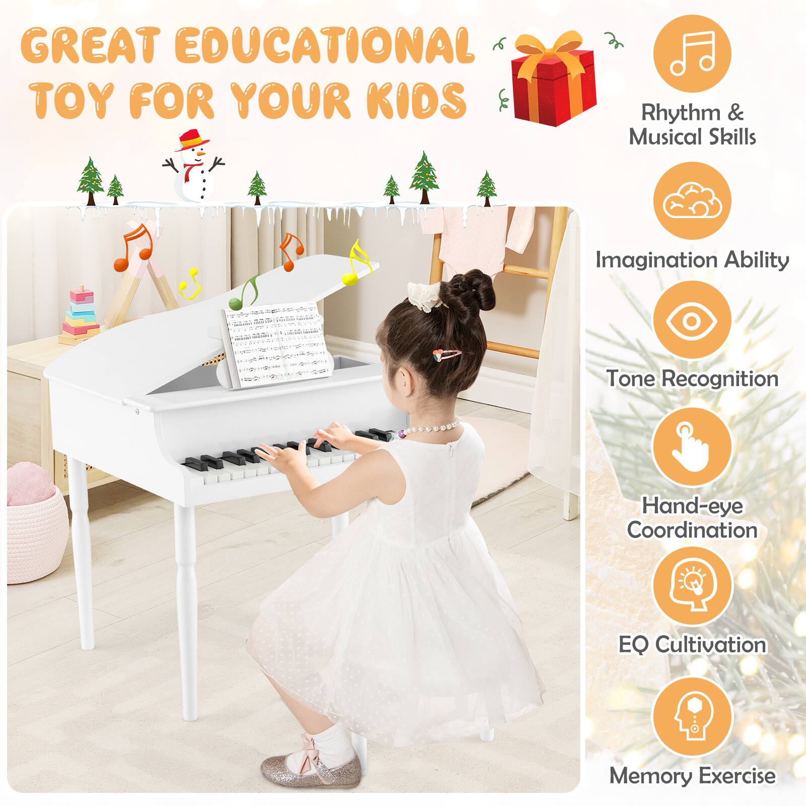 GREAT EDUCATIONAL TOY FOR YOUR KIDS

- Rhythm & Musical Skills
- Imagination Ability
- Tone Recognition
- Hand-eye Coordination
- EQ Cultivation
- Memory Exercise