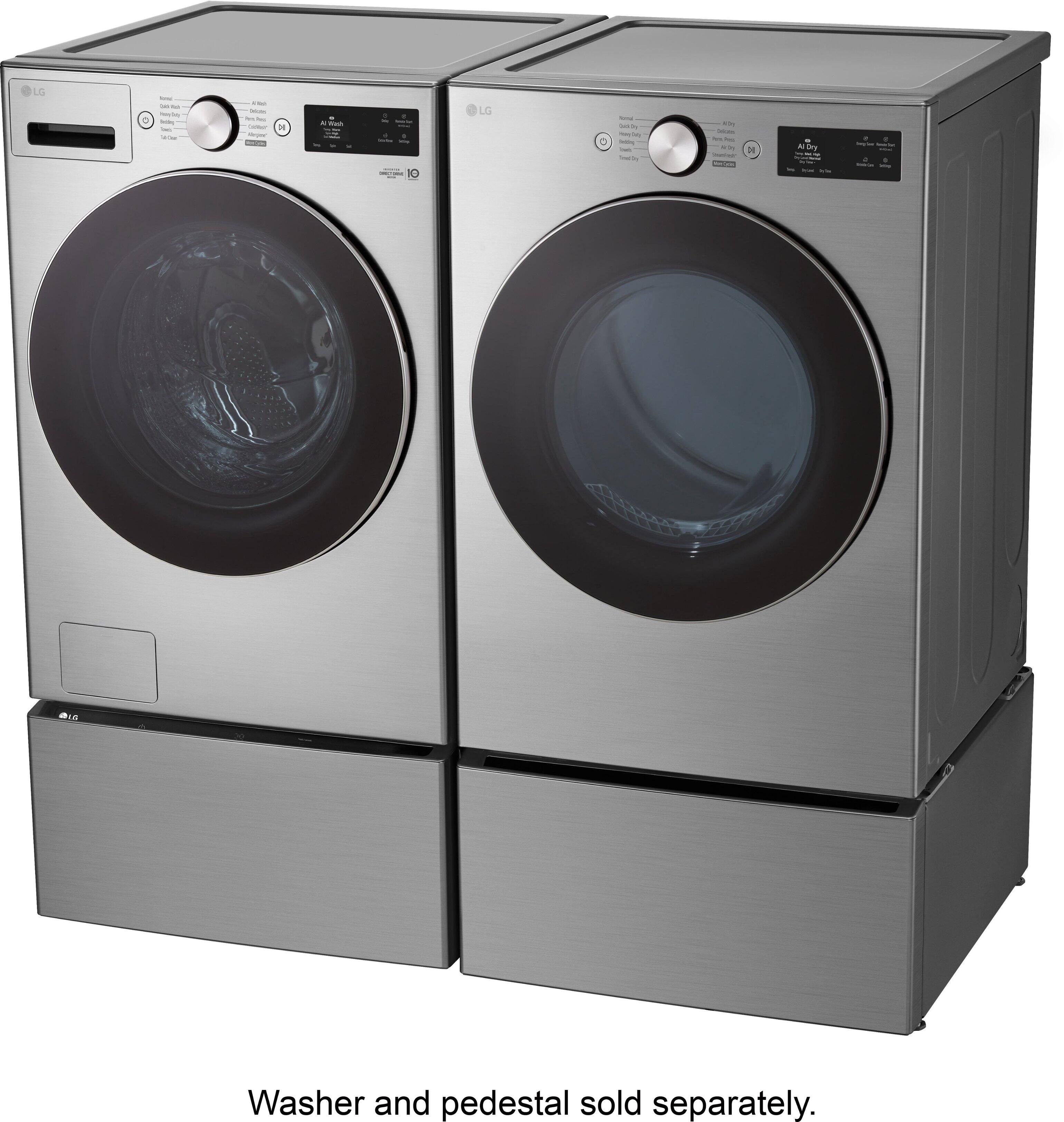 LG - E - i . - 0 LO O - - - - - - - - 1 L dry - Washer and pedestal sold separately.