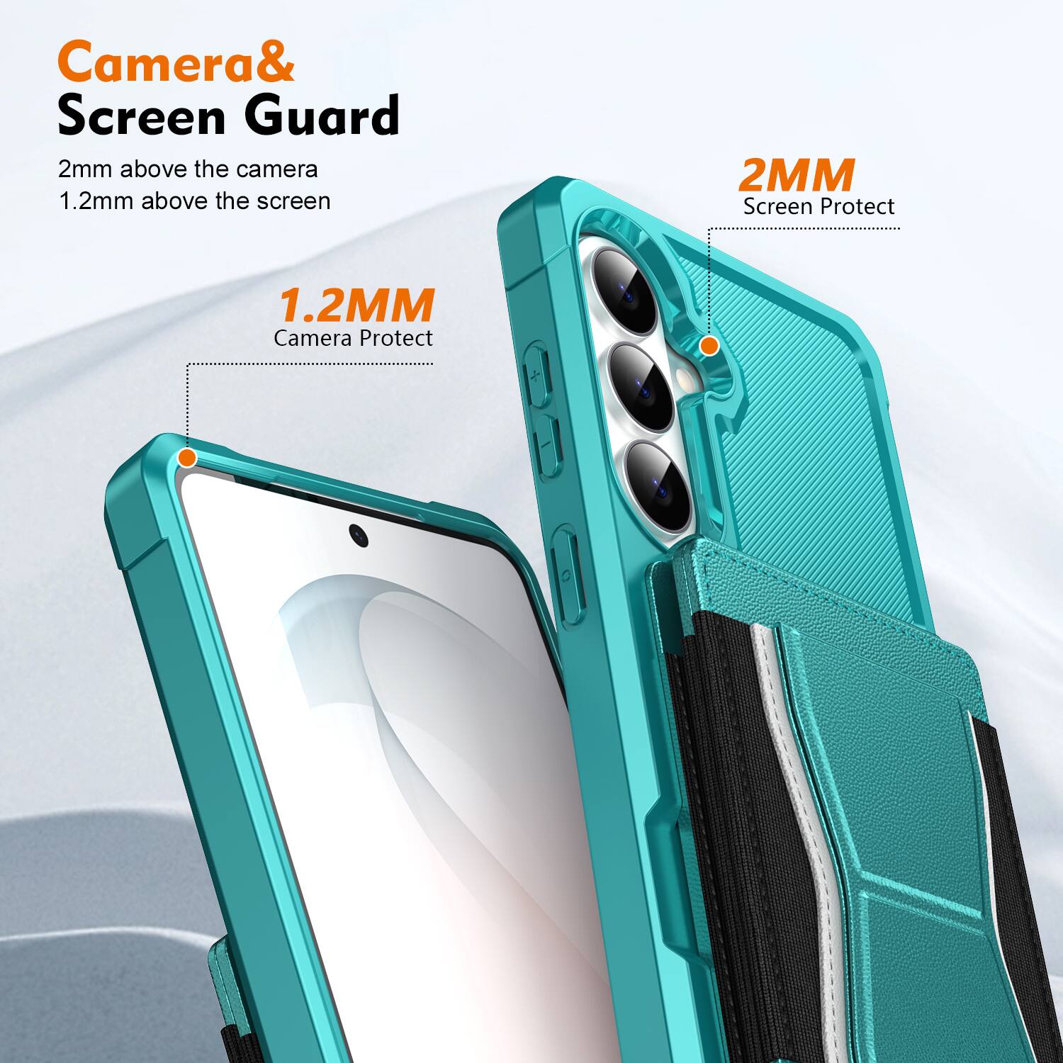Camera & Screen Guard  
2mm above the camera  
1.2mm above the screen  

1.2MM Camera Protect  
2MM Screen Protect