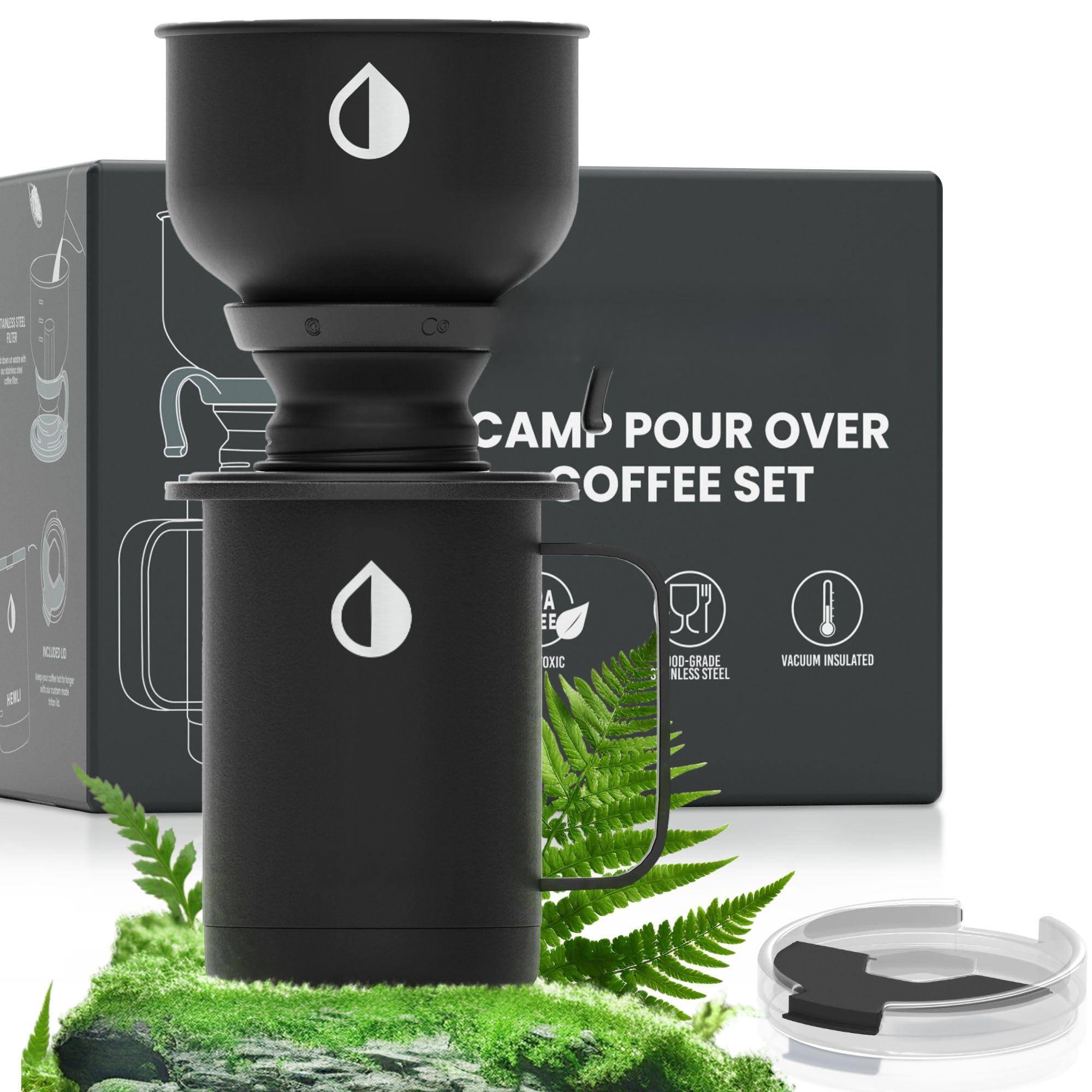 CAMP POUR OVER COFFEE SET  
K2  
AEE OXIC  
500-Grade Stainless Steel  
Vacuum Insulated