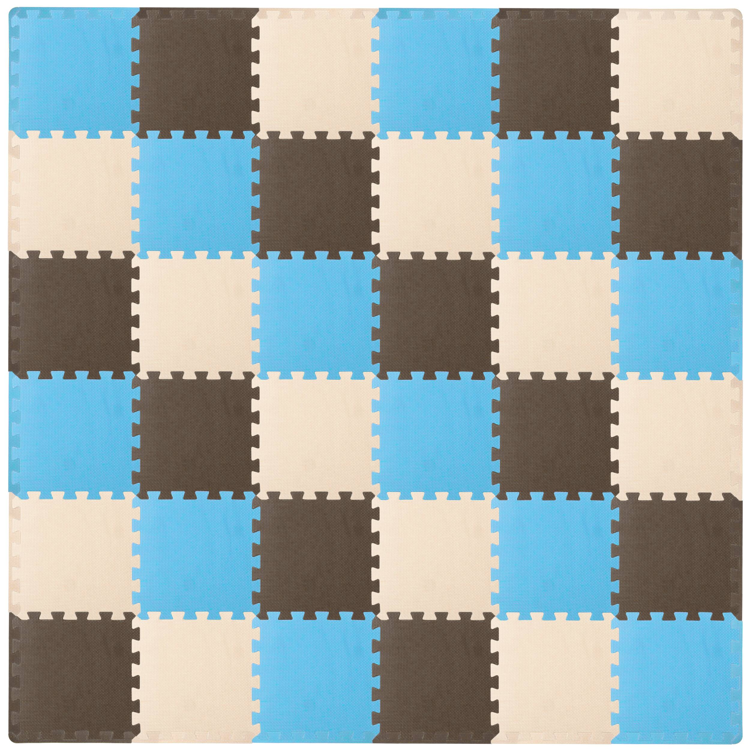 ProSource - ProsourceFit Kids Solid Floor Play Mat 3/8-in, 36 sf - Blue/Brown/Beige price history on PriceWatchPro