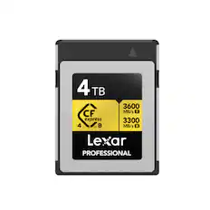 4 TB 3600 MB/s R CF express 3300 MB/s W Lexar PROFESSIONAL