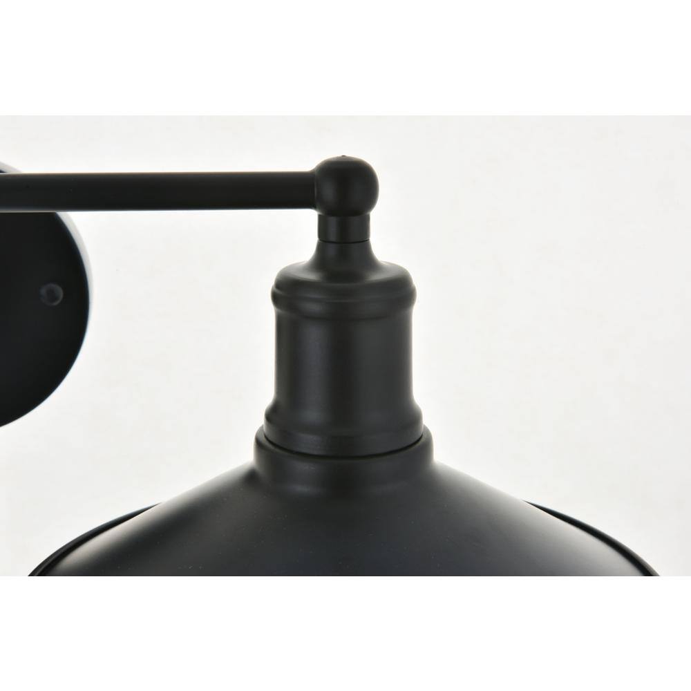 Back. Living District - Etude 2 light black Wall Sconce - Black.