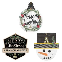 Jardine - Appalachian State Mountaineers Ornament Bundle - White