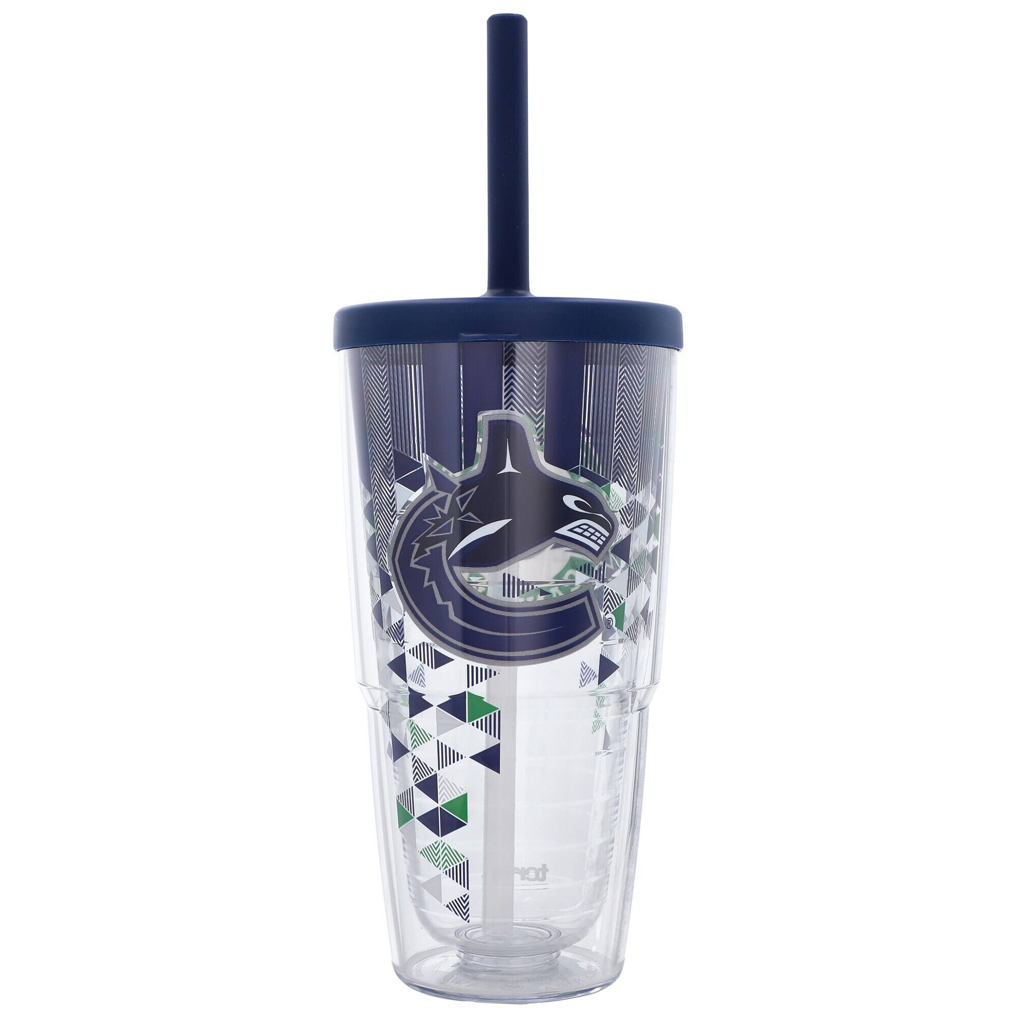 Alt View 1. Tervis - Vancouver Canucks 24oz. Shatter Classic Tumbler with Straw Lid - Multicolor.
